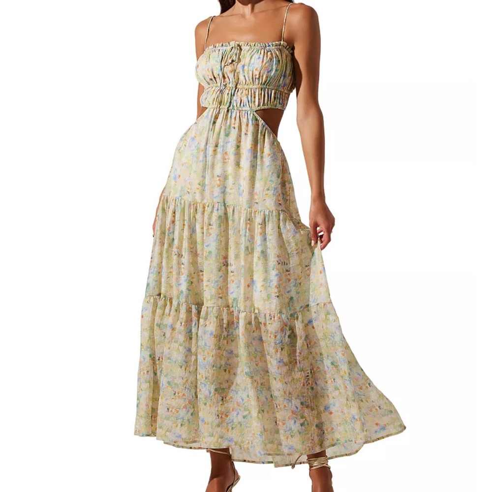 Astr Pastel Floral Maxi Dress